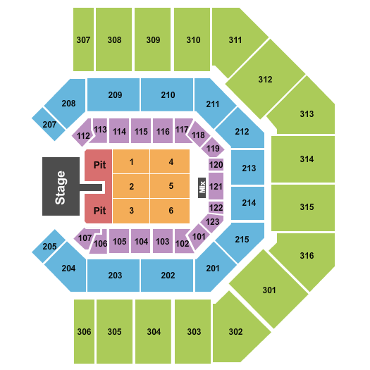 Credit One Stadium Thomas Rhett Seating Chart